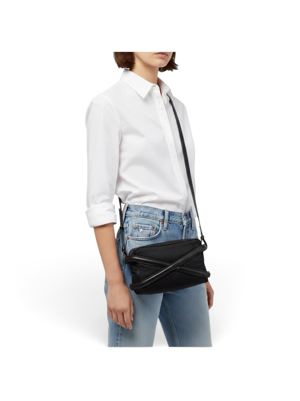 Alexander McQueen Black Nylon Shoulder Bag